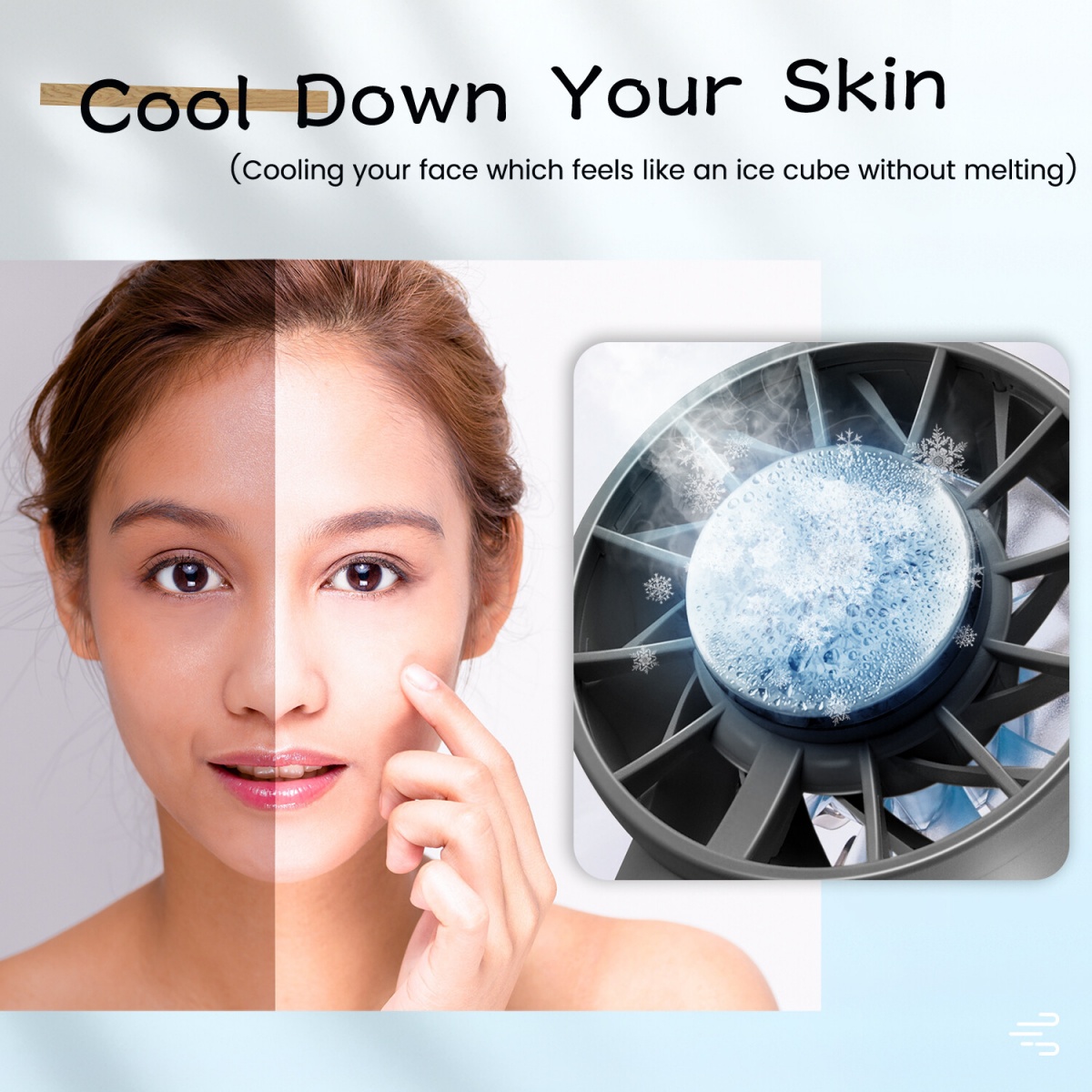 Handheld Portable Fan,Speed Adjustable Turbo Mini Fans, 5000mAh Battery — image 3