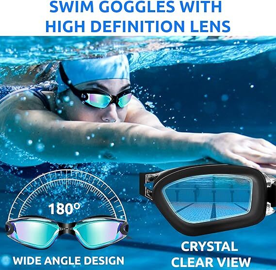 Adjustable Anti Fog Swimming Goggles Ultra-clear Vision For Men Women Kids — image 6