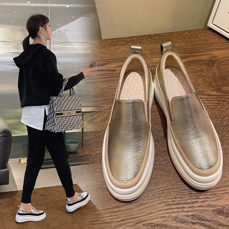 Rhinestone Comfort Leather With Sponge Cake Bottom