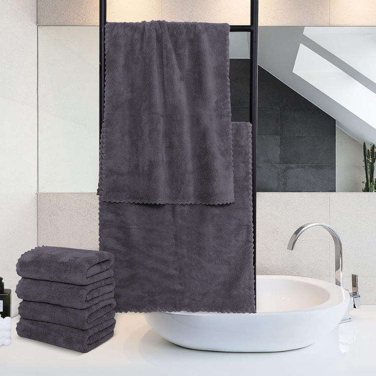 Lot de 6 serviettes à main de qualité supérieure – séchage rapide – serviettes – Image 4