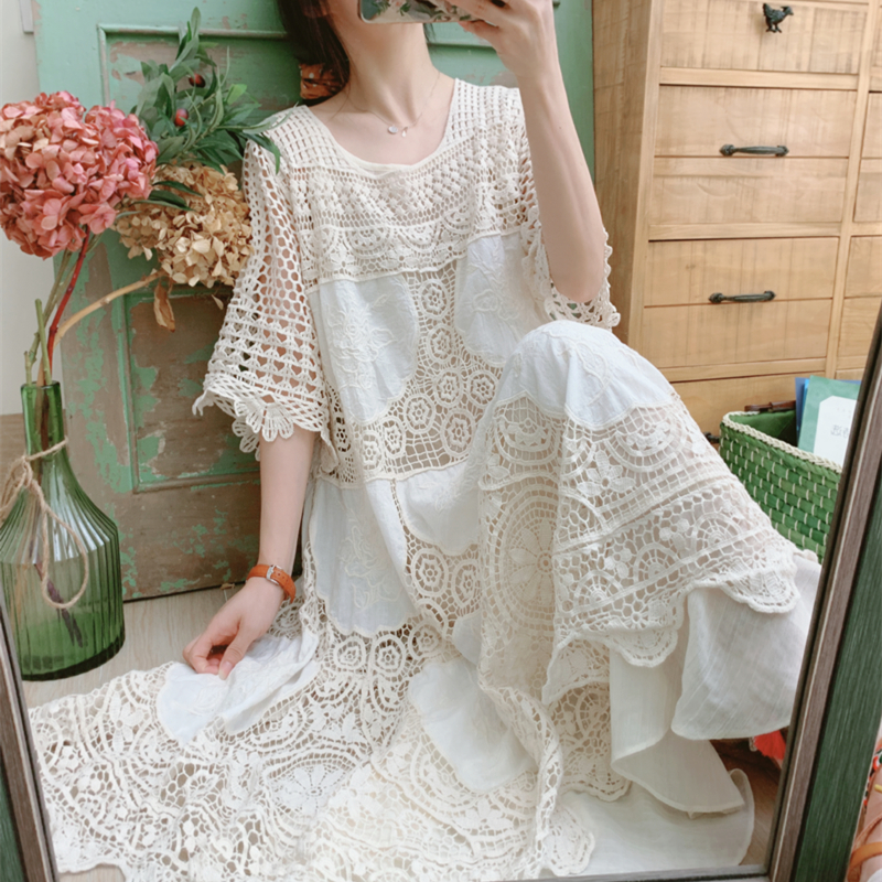 Lace Openwork Midi Dress, picture 3 of 5