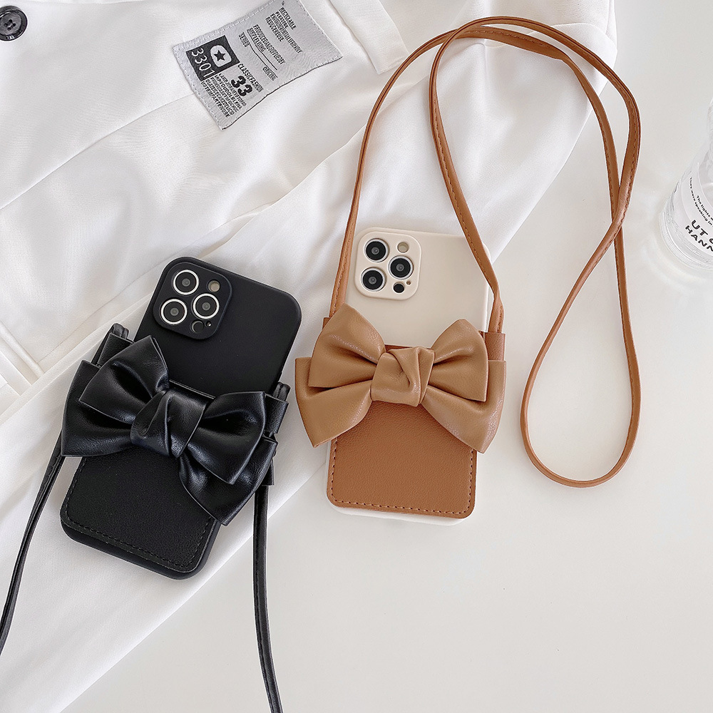 Ladies Fashion Bow Crossbody Bag Phone Case