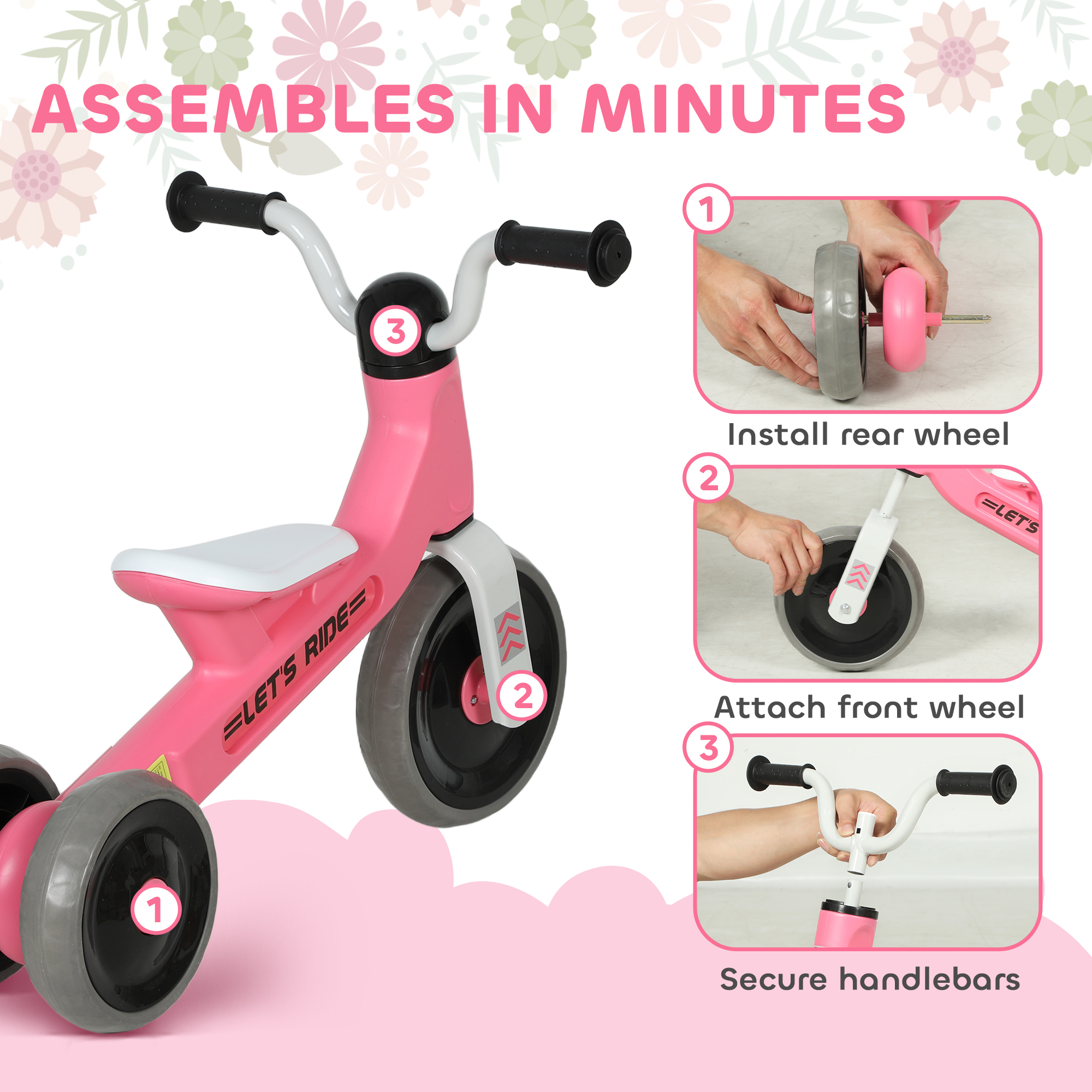 Pedeless Toddler Balance Bike, 3 Silent Wheels, Suitable For Boys And Girls — image 3