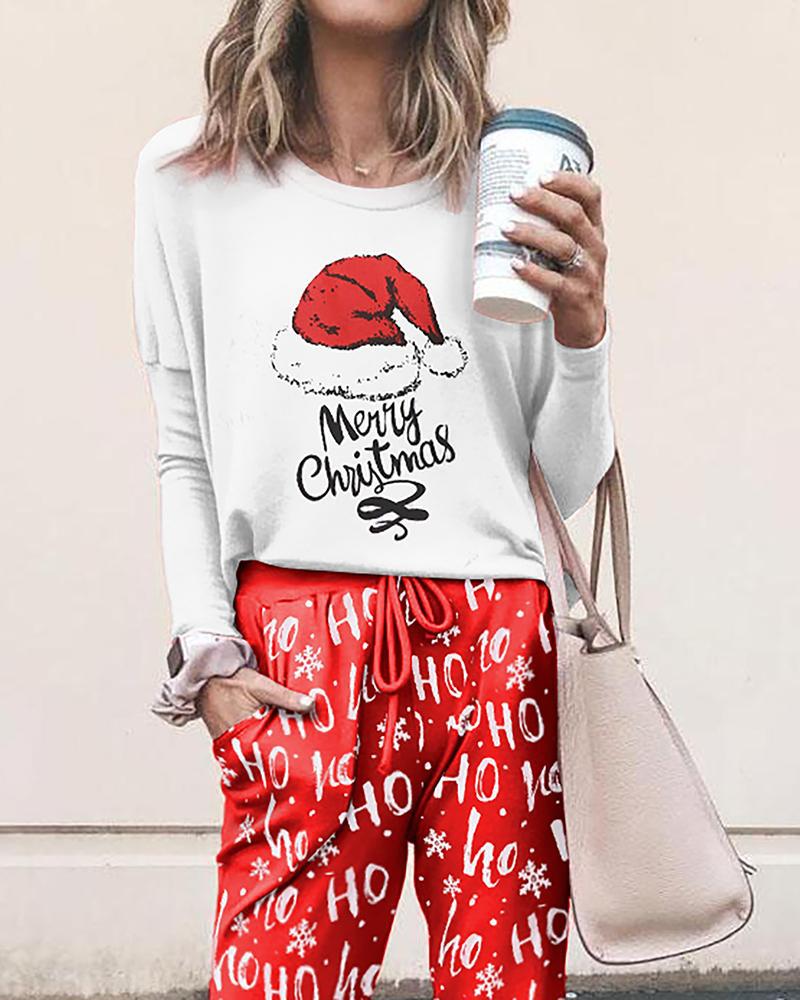 Letter Printing Casual Long Sleeve Sports