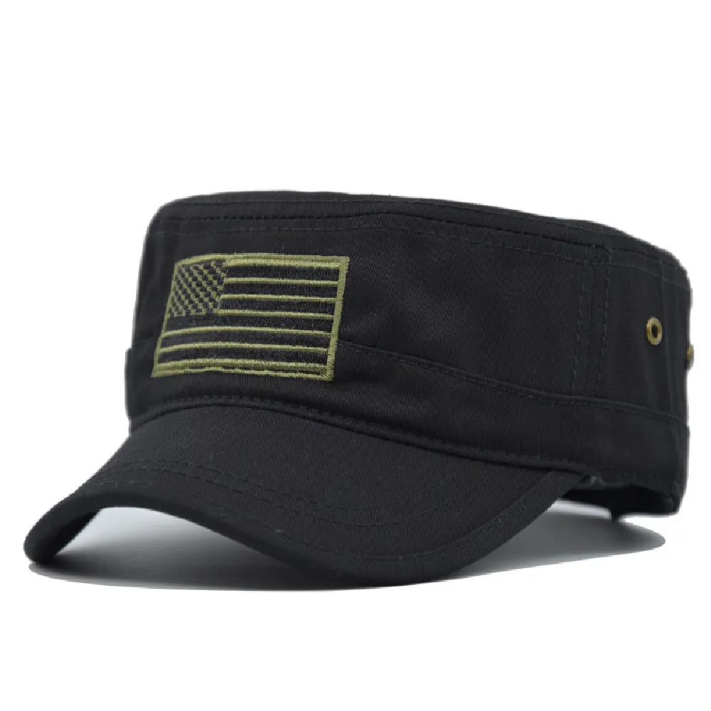 Household Pure Cotton Camouflage Hat - Black