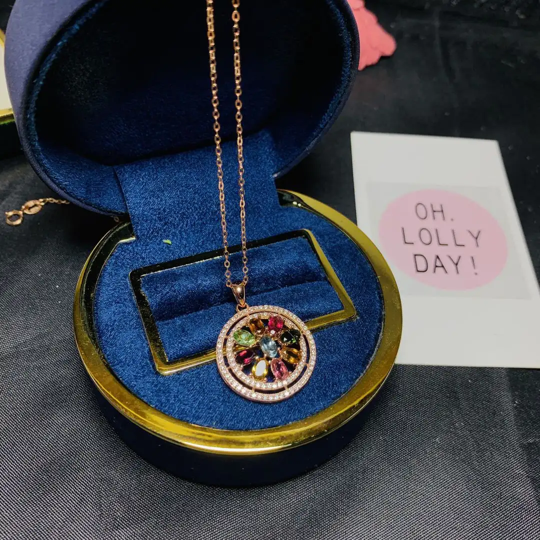 Ladies Fashion New Natural Tourmaline Pendant