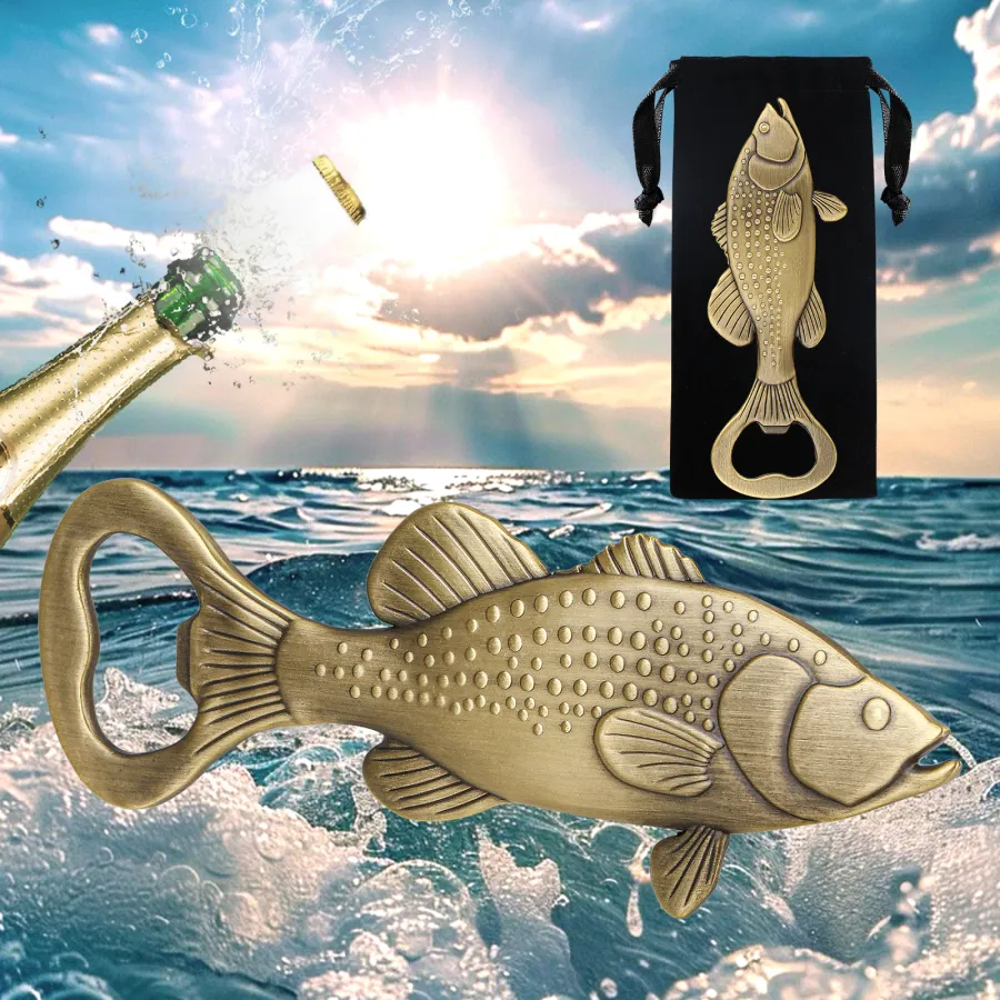 Sea Bass Bottle Opener With Velvet Bag Exclusive Gift For