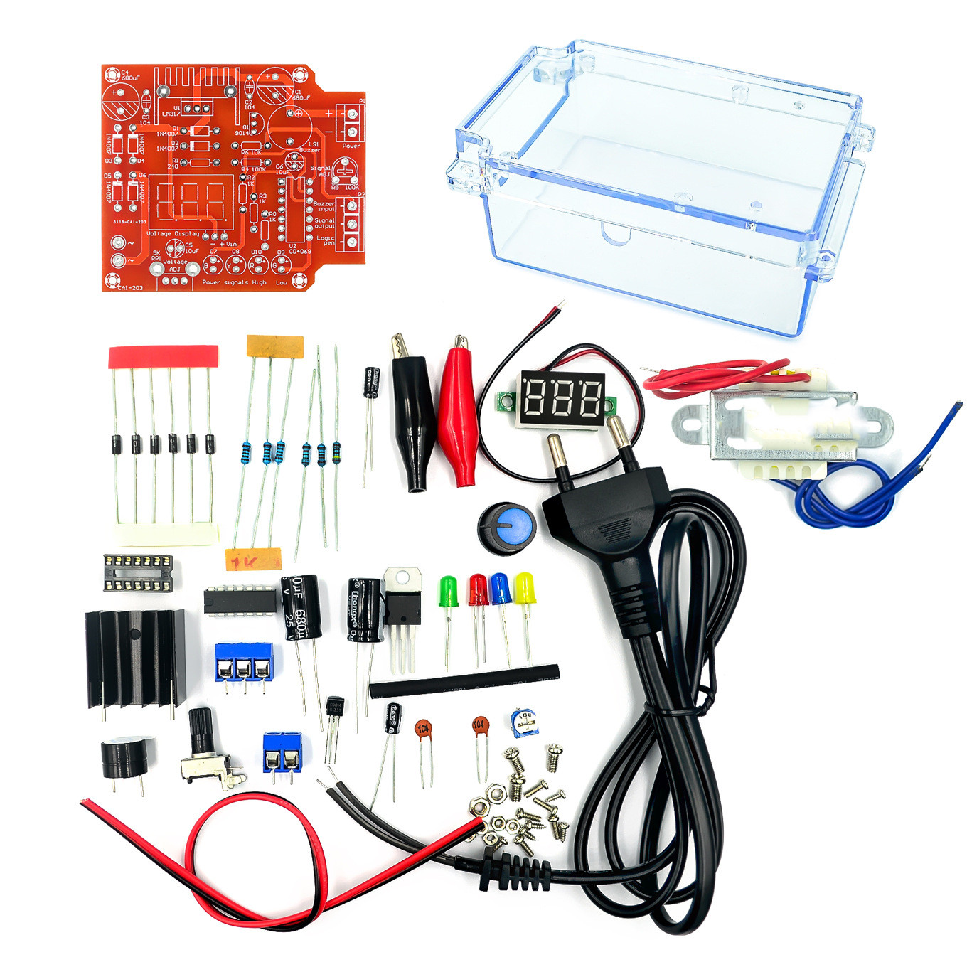 Adjustable Regulated Power Supply Board Kit Training Kit 2