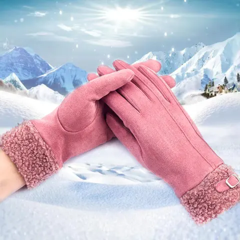 Warm Gloves Women's Winter Touch Screen Riding Plus Velvet
