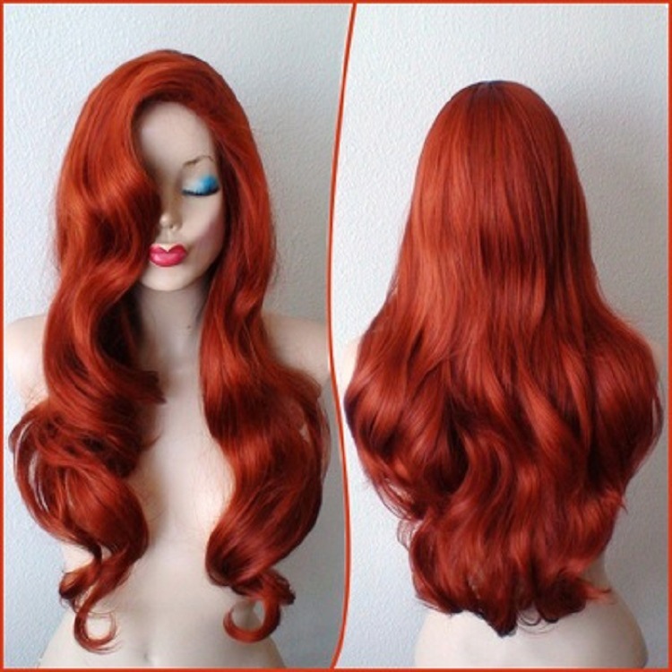 Women's Copper Anime Long Curly Hair — foto 8