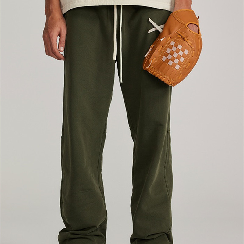 Retro High Street Straight Leg Sweatpants With A Loose Drape