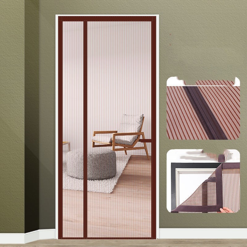 Magnetic Hands-Free Mesh Screen Door – Self-Sealing High-Density Insect Screen, Easy Tool-Free Installation, Pet and Kid-Friendly Magnetic Closure for Fresh Air and Bug Protection
