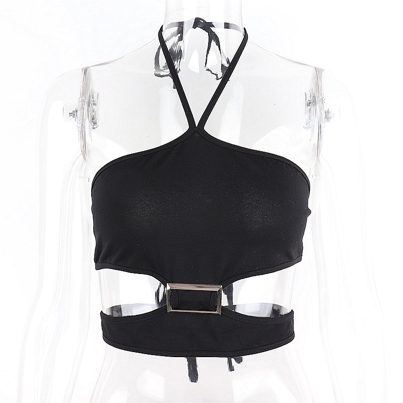 Title 8, Sexy Hollow Slim Strappy Halterneck Vest