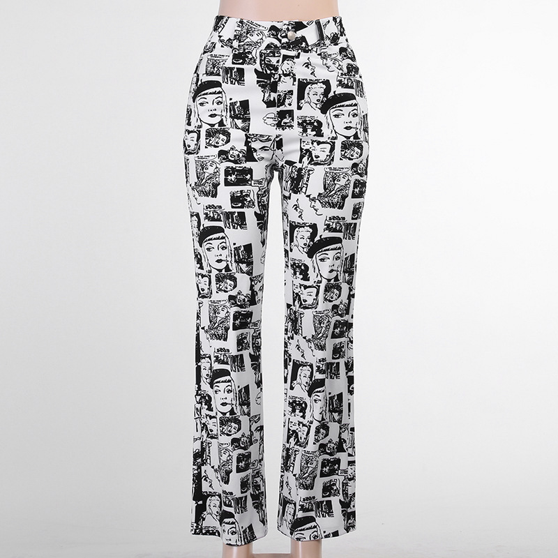 Title 5, New Street Hipster Comic Print Pants