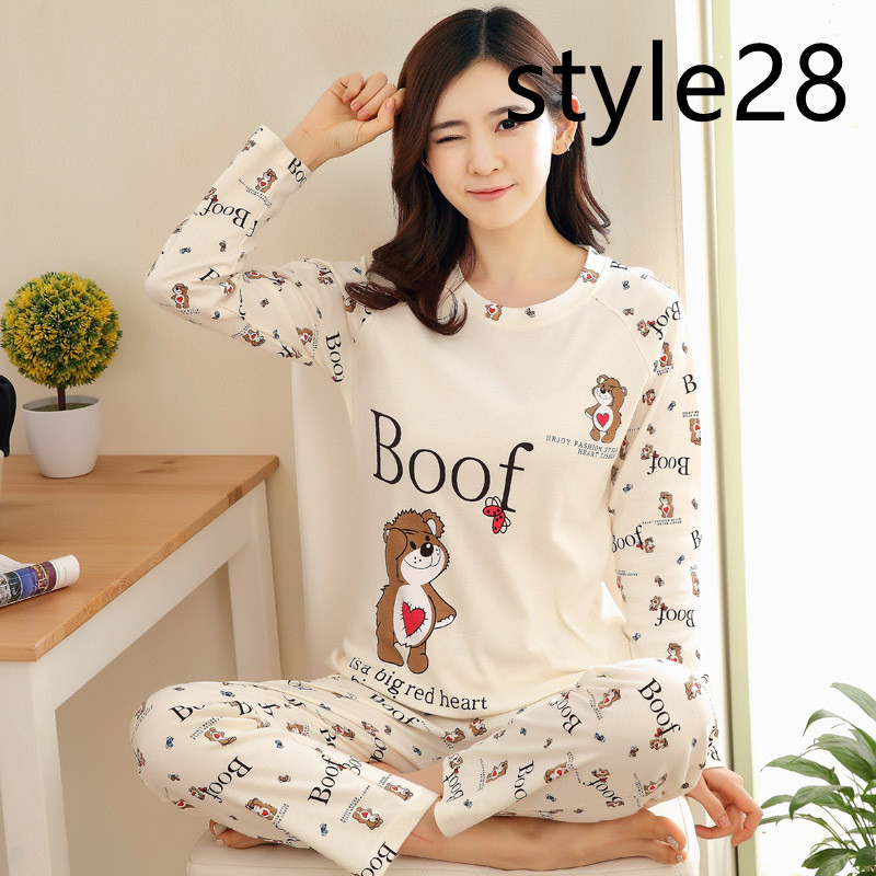 Title 9, Milk Silk Cartoon Long-sleeved Trousers Ladies ...