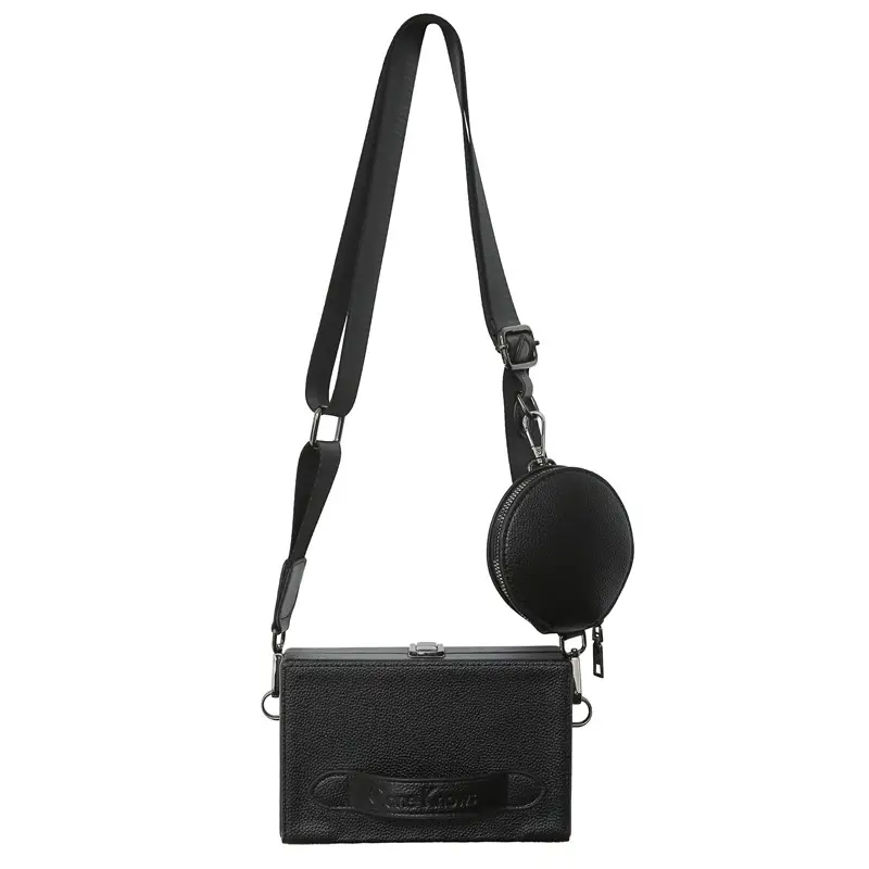 Men's Crossbody Messenger Bag with Detachable Coin Purse