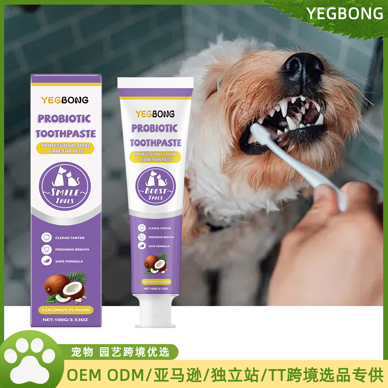 Dentifrice pour chien aux probiotiques – tube de 100 g