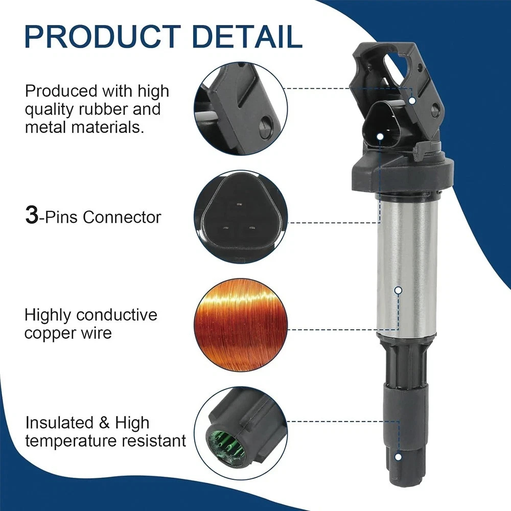 4PCS Ignition Coil Pack For MINI R56 Cooper S OE 12137550012 Eliminate Misfires — image 5