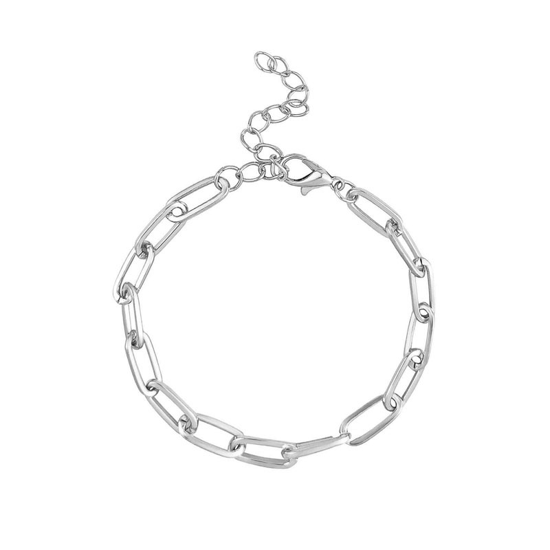 14K Gold & Silver Plated Chain Necklace For Women Dainty Layered Beaded Wave Box Chain & Chunky Square Link Choker, Minimalist Trendy Jewelry Set With Matching Bracelet