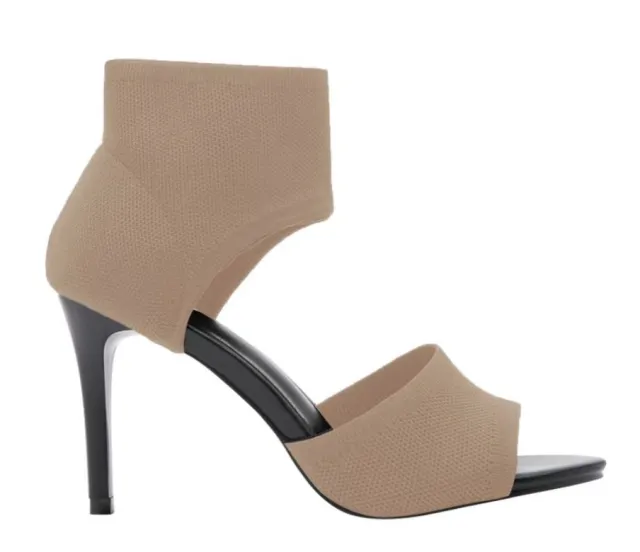 Women's Fashionable And Comfortable High heeled Skinny Fish Mouth Sandals Khaki - Shop at LoveMi