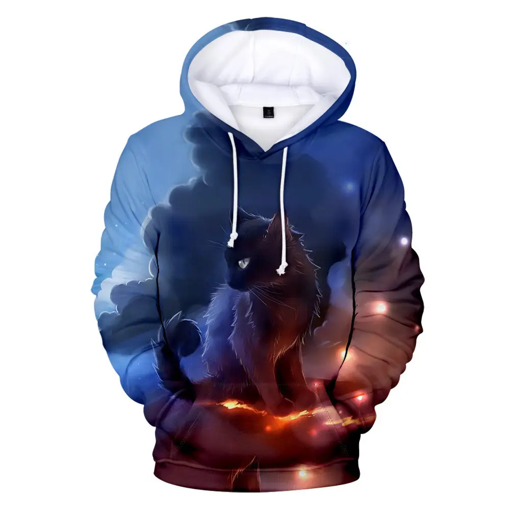 Cat Peripheral 3D Digital Printing Hooded Sweater