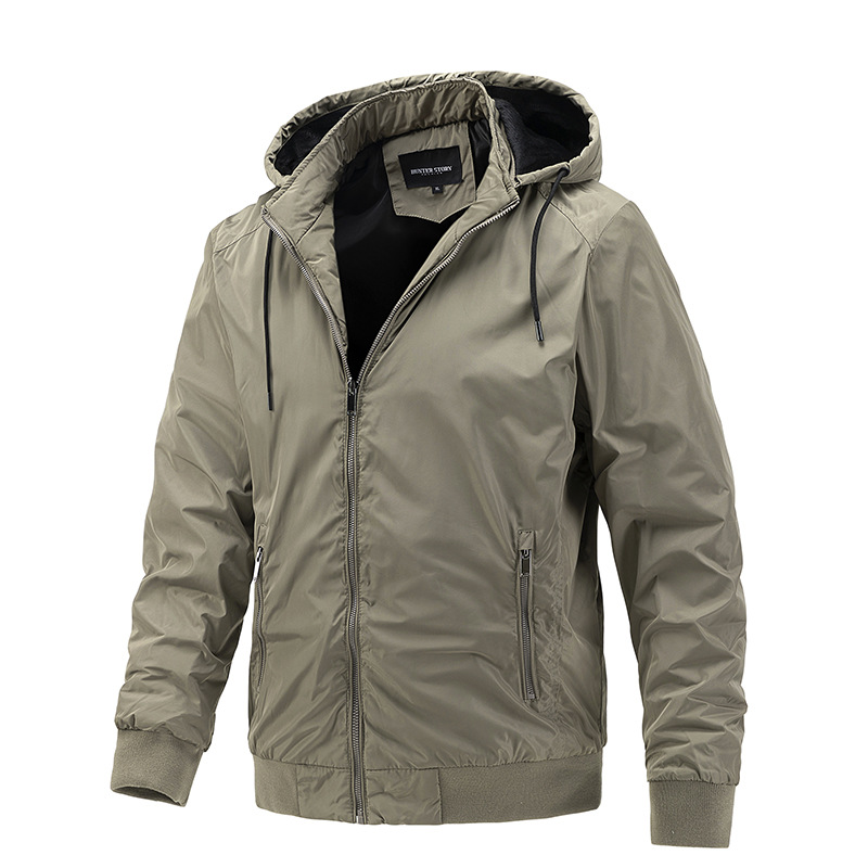 Removable Hooded Casual Sports Thin Cotton Jacket