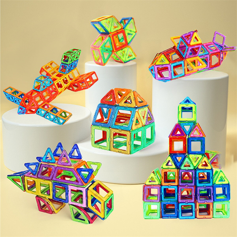 Magnetic Building Blocks DIY Magnets Toys For Kids Designer Construction Set Gif