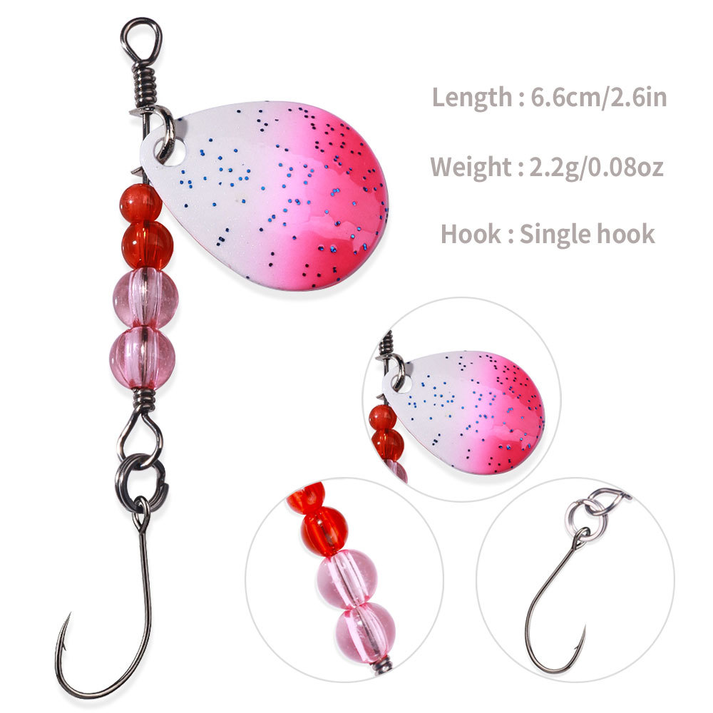 Title 4, Colorful Sequin Single Hook Fish Bait for Effec...