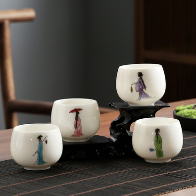 White porcelain 4pcs set