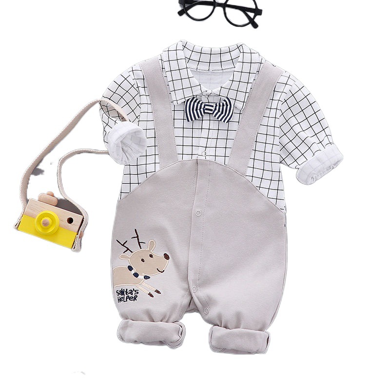Baby One-piece Long-sleeved Romper Cotton Pajamas