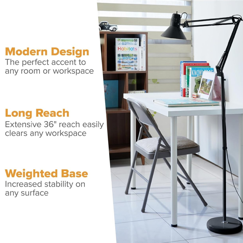 Tall Spotlight Floor Lamp Standard Free Standing Living Room Home Light E27 Bulb — image 5