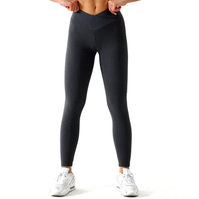 Fashion high waist buttocks ladies fitness yoga leggings Black - Shop at LoveMi