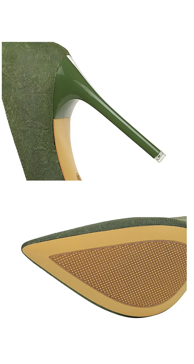 Side Hollow Stiletto Heel And Shallow Mouth Pointed Toe Super High-heeled Shoes
