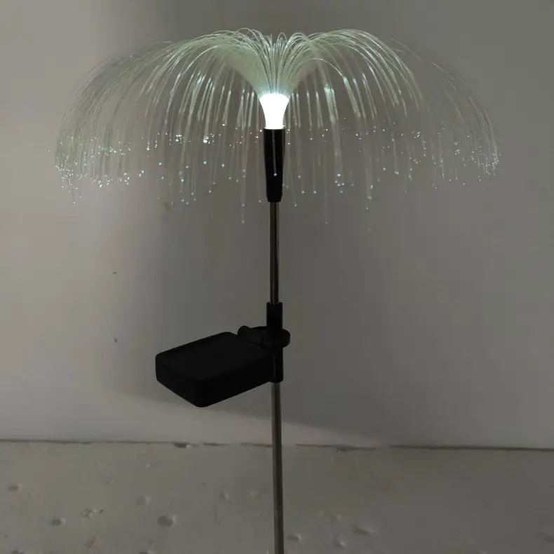 Solar Jellyfish Garden Light Fiber Optic Outdoor Landscape Lamp