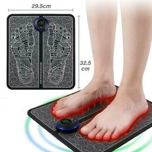 Electric EMS Foot Massager Mat Relax Muscle Stimulator Leg Shaping Massage Pad