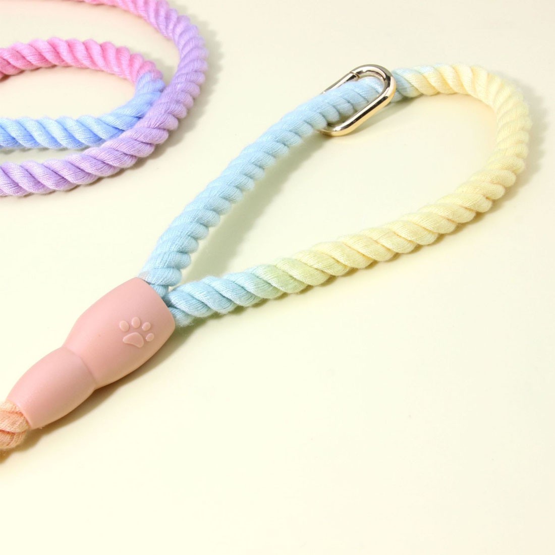 1Pc 150cm Gradient Colors Handmade Braided Rope Training Leash For Dogs — image 4