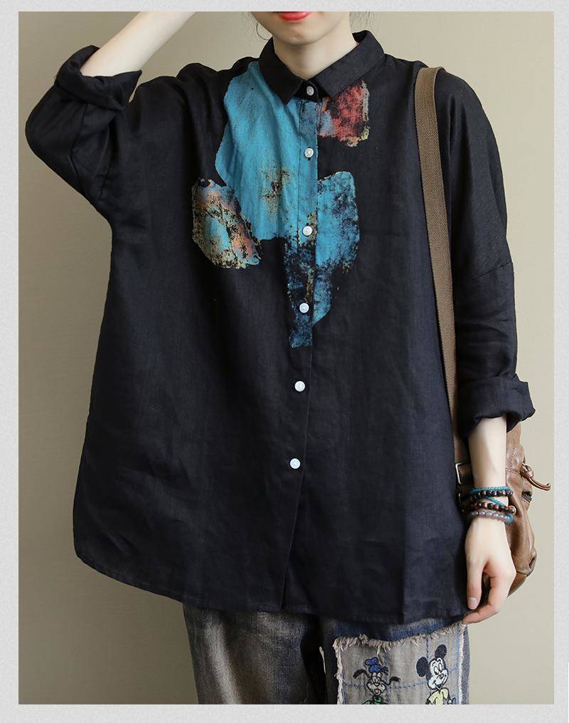 Title 6, Retro Loose Art Long Sleeve Shirt