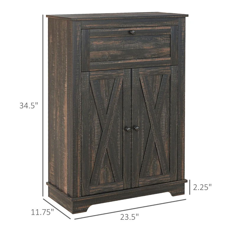Farmhouse Sideboard Storage Cabinet With Doors And Drawer For Kitchen, Living Room,