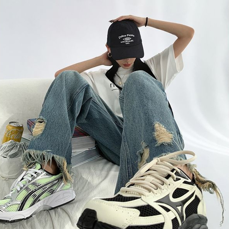 Design Sense Vintage Ripped Jeans For Women Blue - Shop at LoveMi