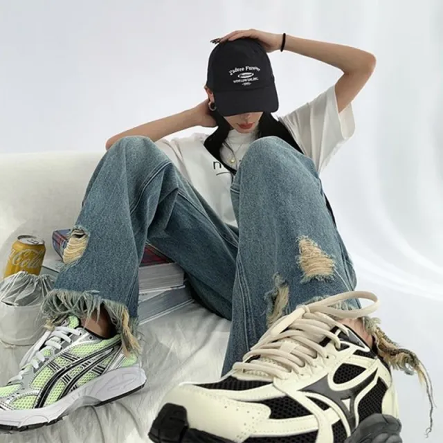 Design Sense Vintage Ripped Jeans For Women Blue - Shop at LoveMi