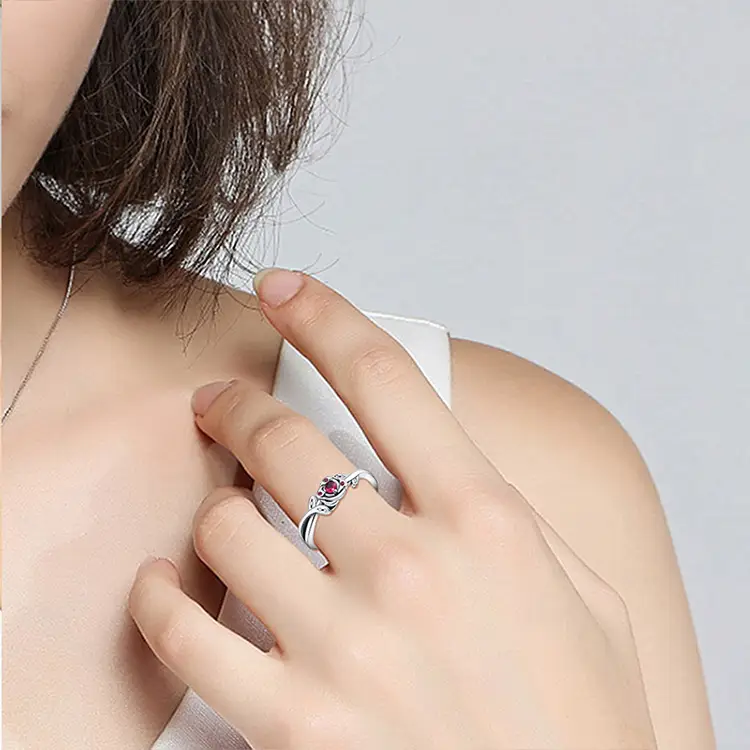 Silver Plated New Rose Ring