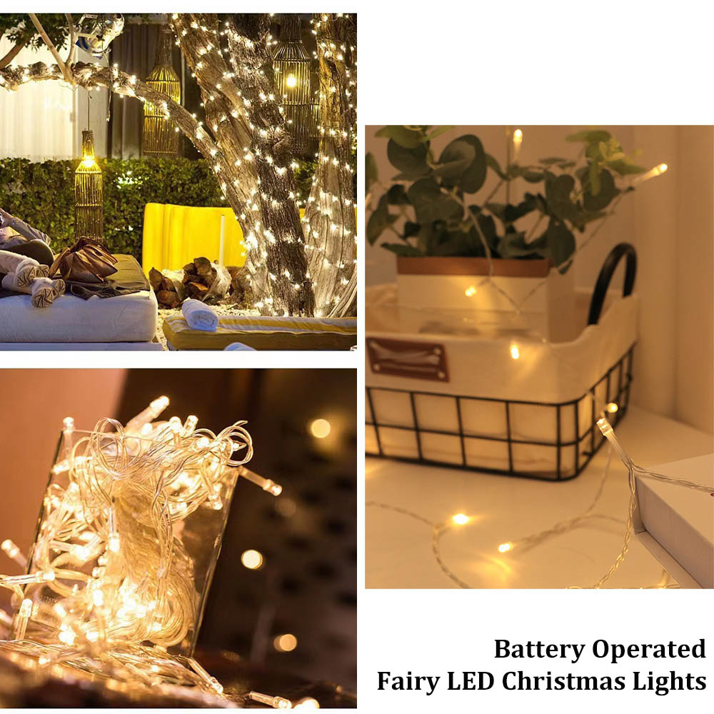 Led String Lights, Battery Operated Fairy Christmas With 10 20 50 1 0 0 LEDs — image 7