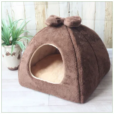 Cat Litter Winter Enclosed Warm Cat Villa Internet Celebrity Kennel Teddy Deerhound Chihuahua Yurt Pet Litter Coffee - Shop at LoveMi