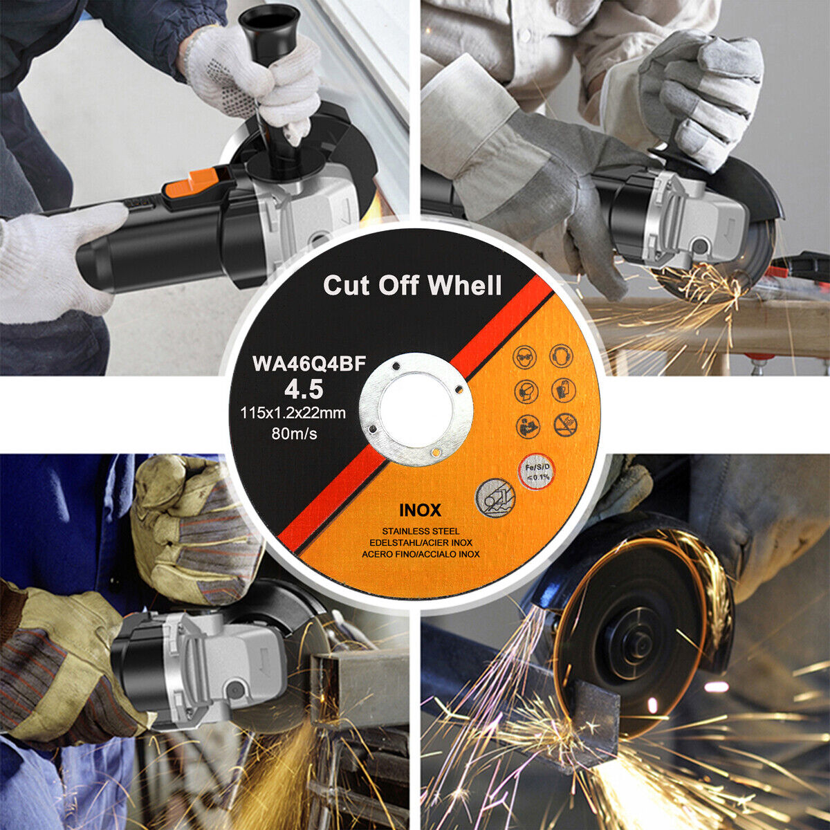 50 X 115mm ULTRA THIN 1mm METAL CUTTING BLADE DISC FOR STEEL & STAINLESS ANGLE 50PCS — foto 8