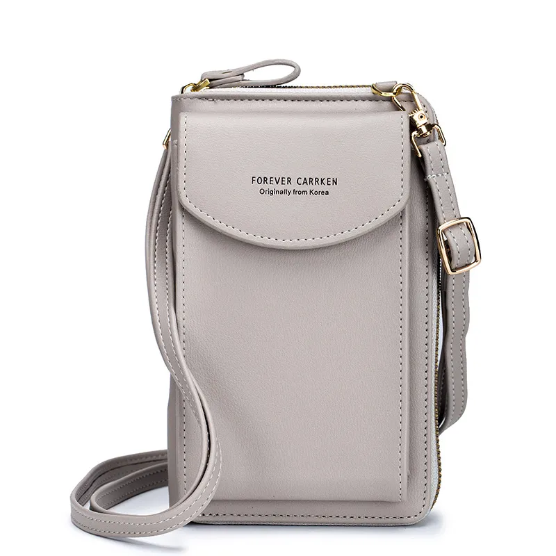 Multifunctional Clutch Fashion Shoulder Messenger Bag - Grey