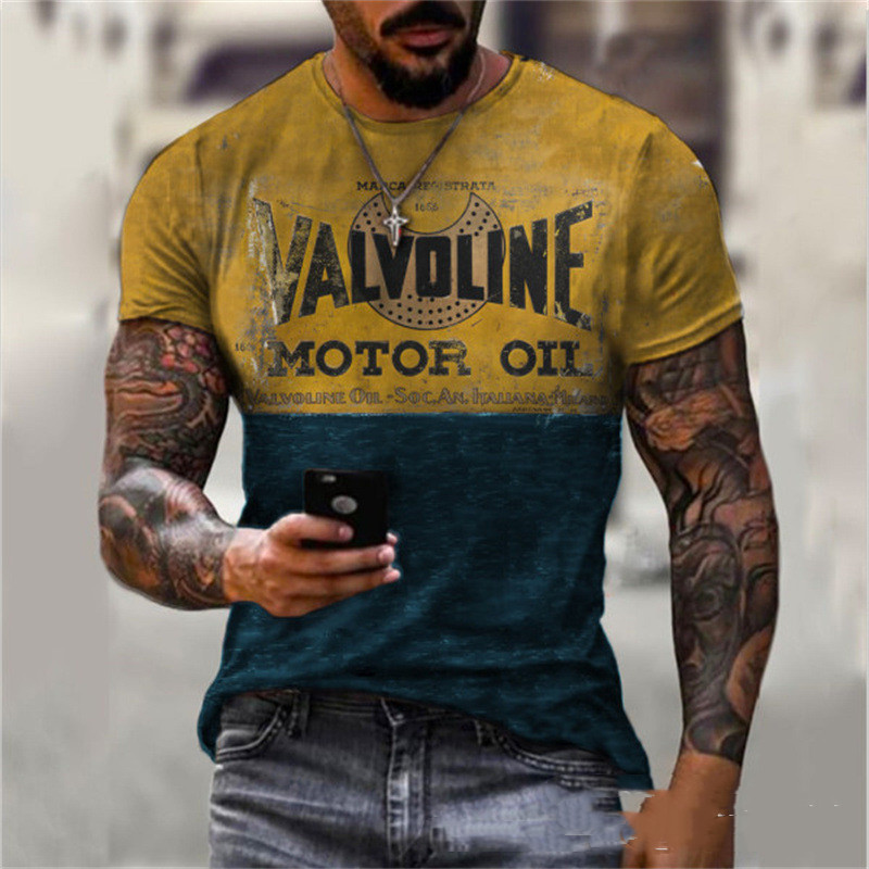 Title 3, Camiseta Casual para Hombre con Estampado Digit...