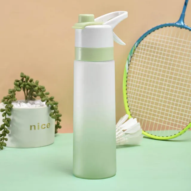 Spray Water Bottle For Girls Outdoor Sport Fitness Water Cup Large Capacity Spray Bottle Drinkware Travel Bottles Kitchen Gadgets Pcgreen - Shop at LoveMi