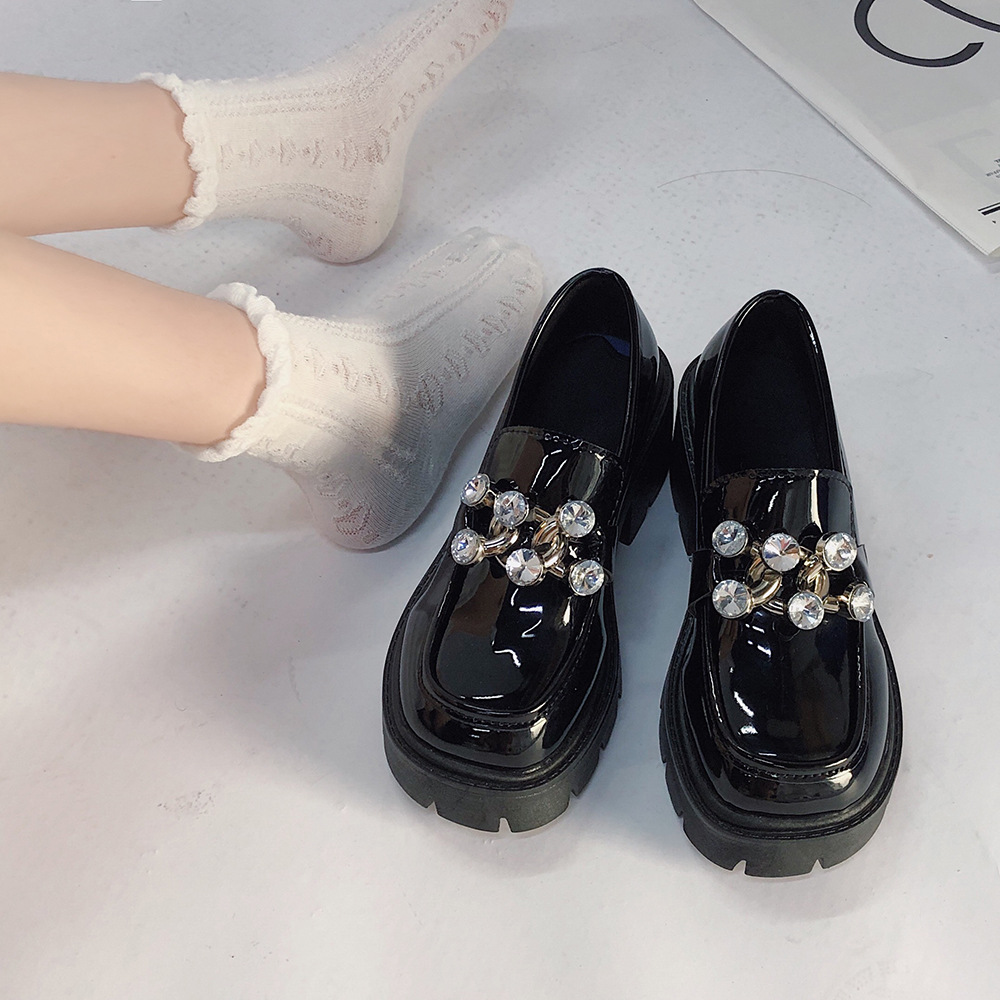 Thick-soled British Leather Shoes Women's Fashion Temperament All-match