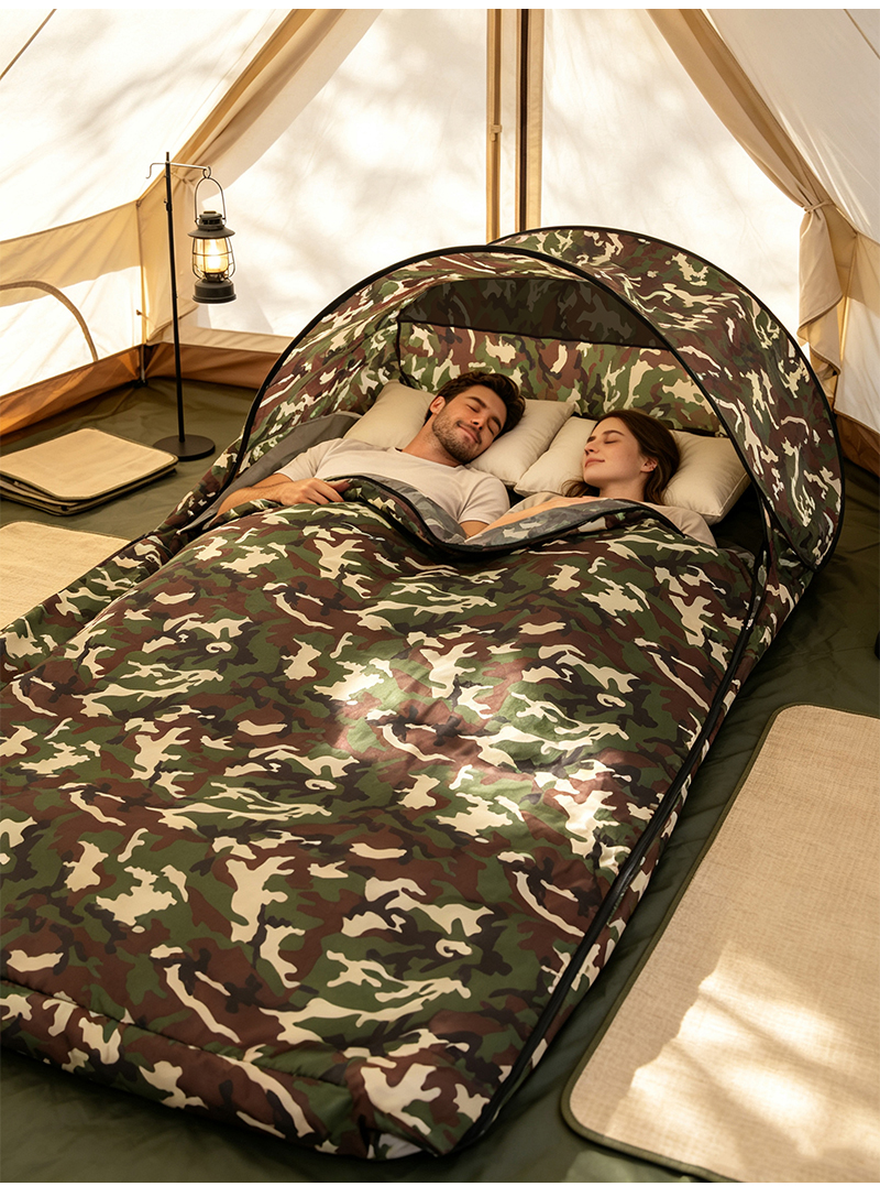3D Sleeping Bag For One Or Two People Portable Lightweight, Mosquito-Proof  And Dirt-Resistant Tent Sleeping Bag Cover For Outdoor Camping — foto 13
