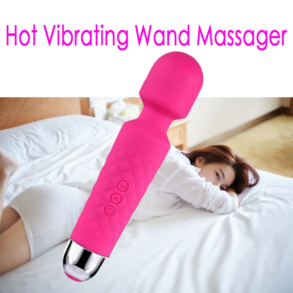 20 Speed Handheld Massager Wand Vibrating Massage Magic Full Body Therapy Motor
